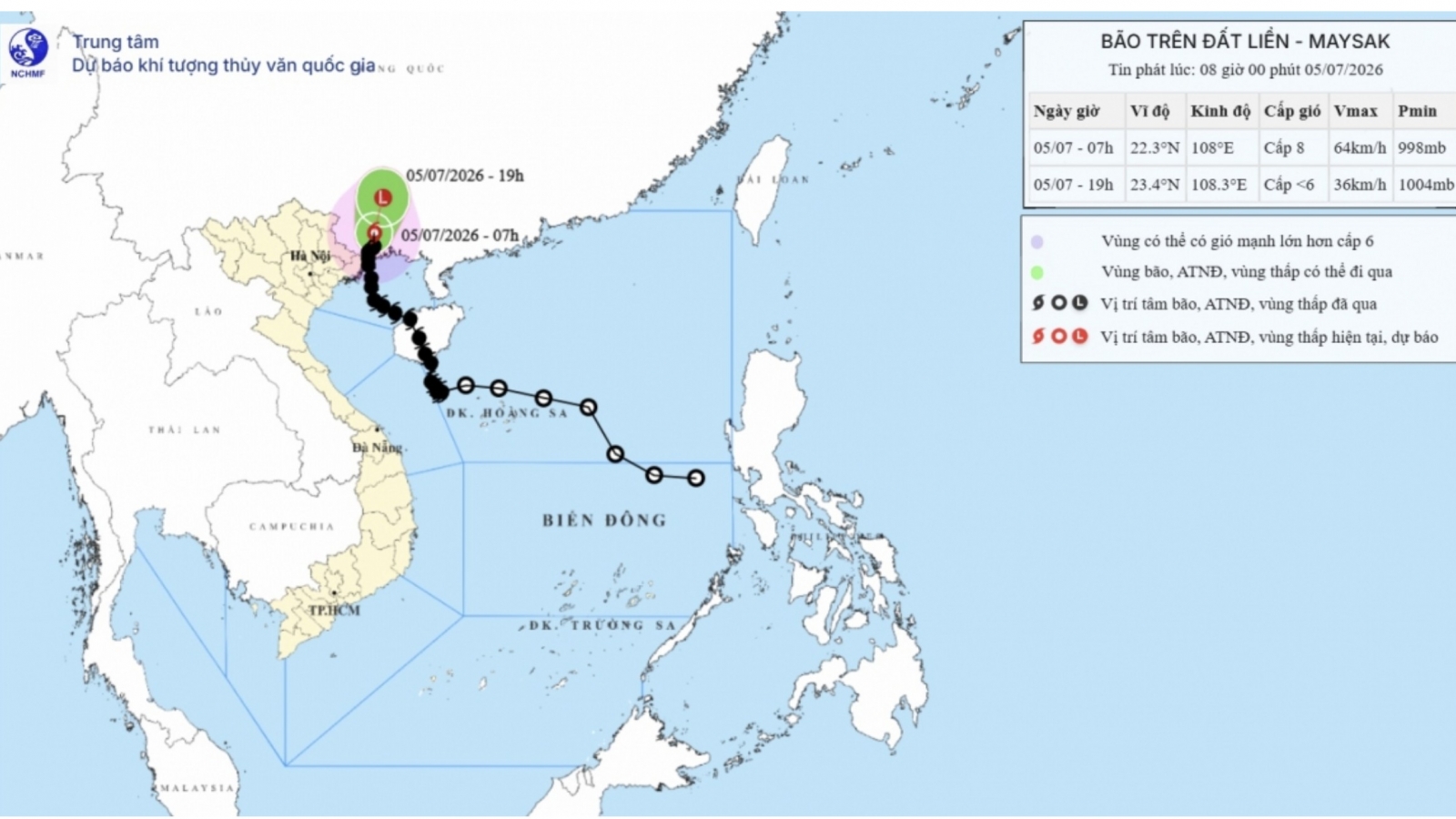 Maysak weakens, heavy rain raises flood and landslide risks in northern Vietnam